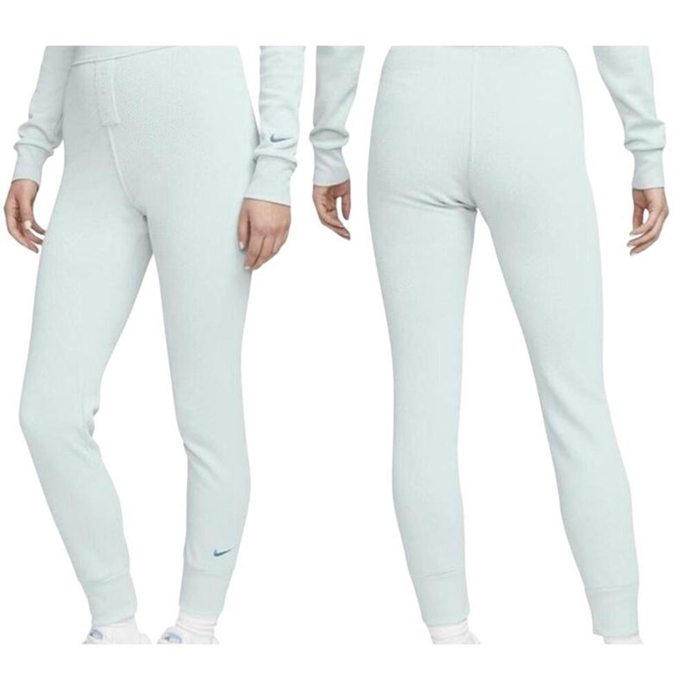 NWT Nike Sportswear Everyday Waffle Knit High Waist Leggings‎ Mineral Teal Sz XS